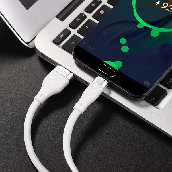 USB cable Hoco U72 Type-C 1.2m silicone white - Image 2