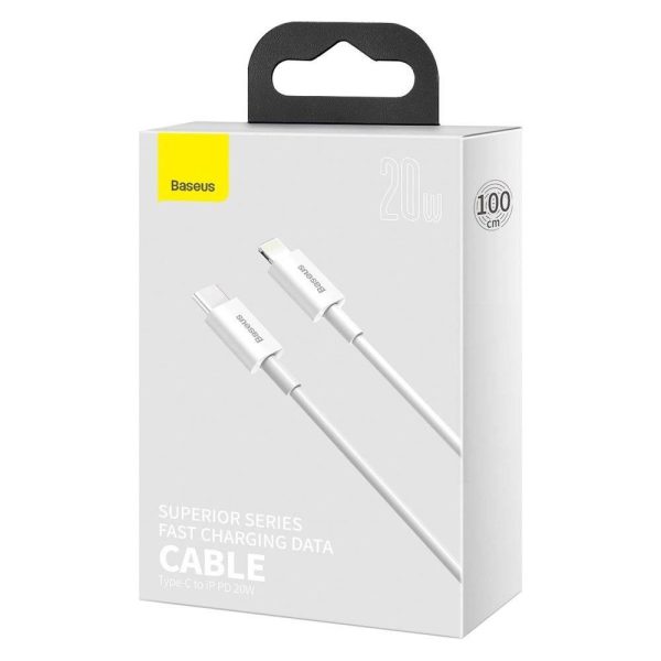 USB cable Baseus Superior from Type-C to Lightning PD 20W 1.0m white CATLYS-A02 - Image 2