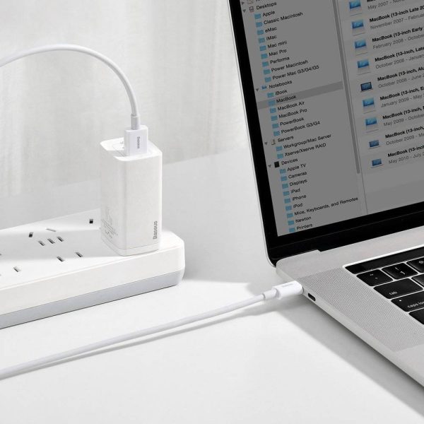 USB cable Baseus Superior from USB to Type-C 66W 1.0m white CATYS-02 - Image 4