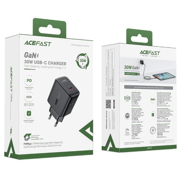 Charger Acefast A21 30W GaN USB-C black - Image 3