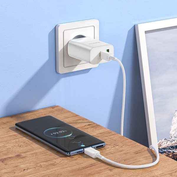 Charger Borofone BN10 65W GaN USB-C/USB-A white - Image 3