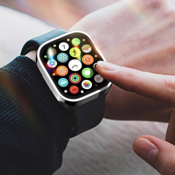 Защитное стекло дисплея/накладка Dux Ducis Hamo Apple Watch 45mm серебристoe — изображение 2