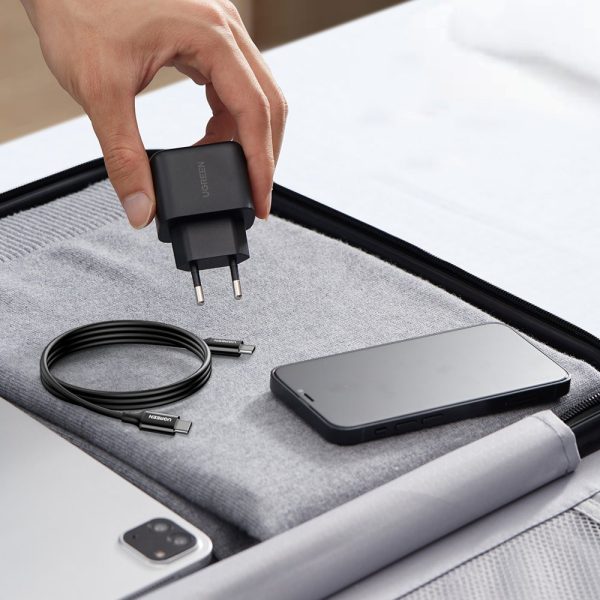 Сетевая зарядка Ugreen CD250 25W USB-C + USB-C to USB-C cable 2.0m черная — изображение 2