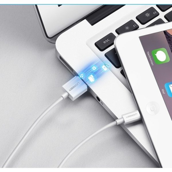 USB cable Ugreen US155 MFi USB to Lightning 2.4A 1.5m white - Image 2