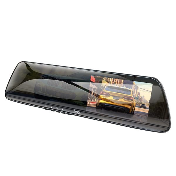 Автомобильный видеорегистратор Hoco DV4 Dual Channel Rearview Mirror Driving Recorder — изображение 2