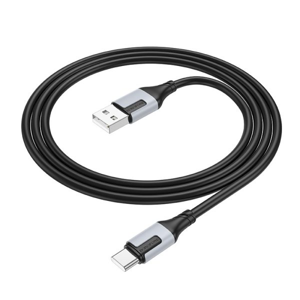 USB кабель Borofone BX101 USB-A to USB-C 1.0m черный — изображение 2