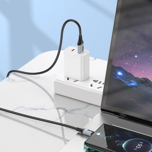 USB кабель Borofone BX101 USB-A to USB-C 1.0m черный — изображение 3