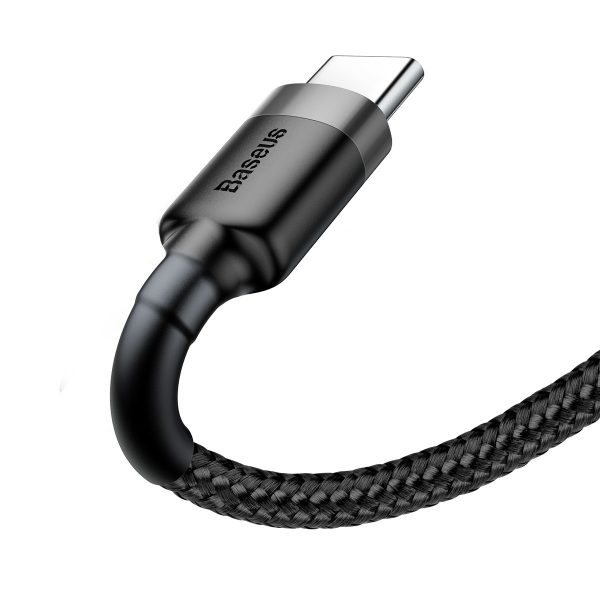 USB cable Baseus Cafule Type-C 1.0m 3A gray-black CATKLF-BG1 - Image 2