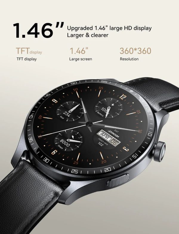 Смартчасы Joyroom JR-FC2 Pro Classic Series Smart Watch (Make/Answer Call) Moonlight Silver — изображение 3
