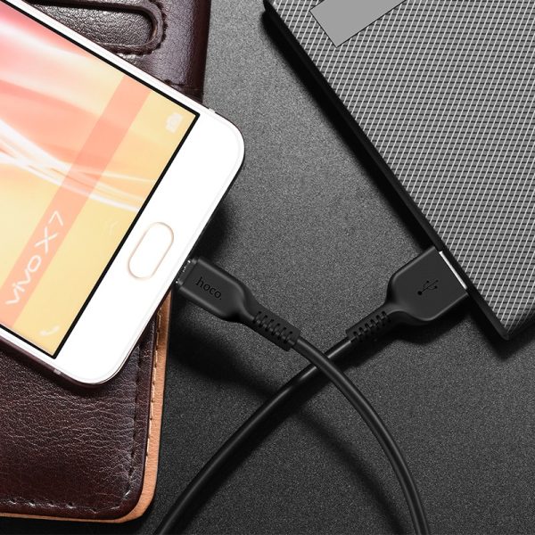 USB cable Hoco X20 USB-A to MicroUSB 2.0m white - Image 2