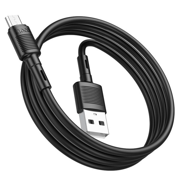 USB кабель Hoco X83 USB-A to MicroUSB 1.0m черный — изображение 2