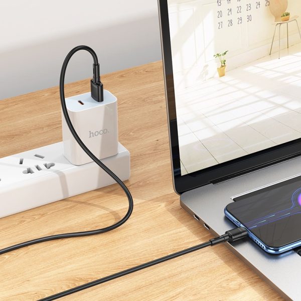 USB кабель Hoco X83 USB-A to MicroUSB 1.0m черный — изображение 4