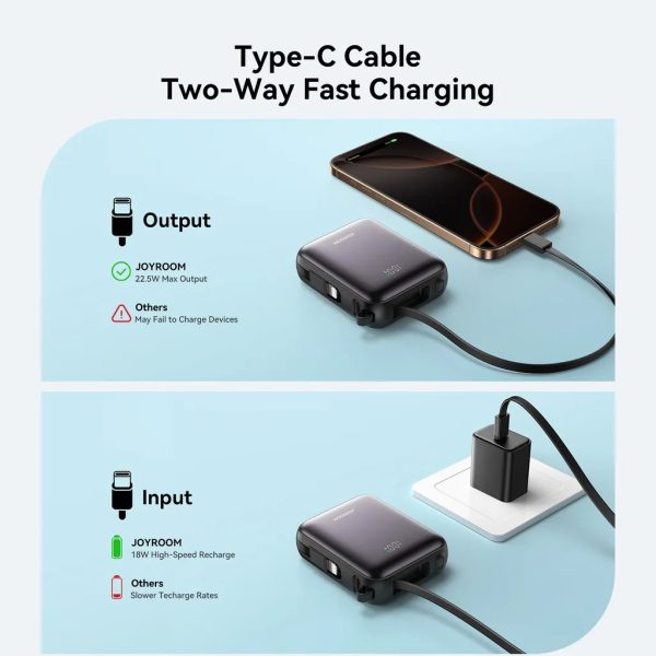 External battery Power Bank Joyroom JR-PBF27 22.5W Mini 10000mAh black - Image 3