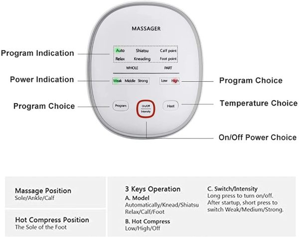 Air compression leg massager Reach LKM3 - Image 2