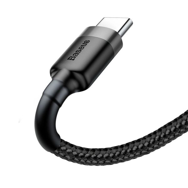 USB cable Baseus Cafule Type-C 2.0m 2A gray-black CATKLF-CG1 - Image 2