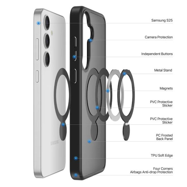 Case Dux Ducis Yind With Magnetic Stand for Samsung S931 S25 black - Image 3
