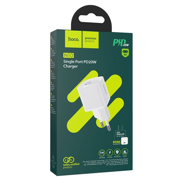 Charger Hoco N10 20W USB-C white - Image 3