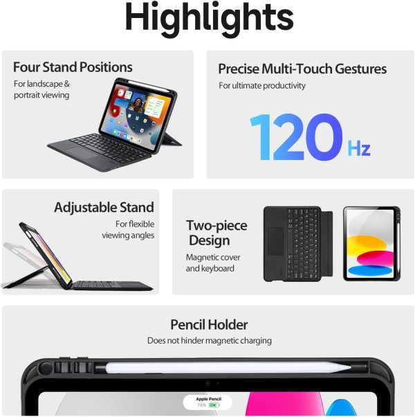Чехол с клавиатурой Dux Ducis DK Apple iPad Pro 11 2018/2020/2021/2022 черный — изображение 2