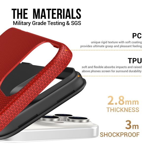Perfectionists Triangle Mag Case iPhone 15 Pro Max red - Image 4