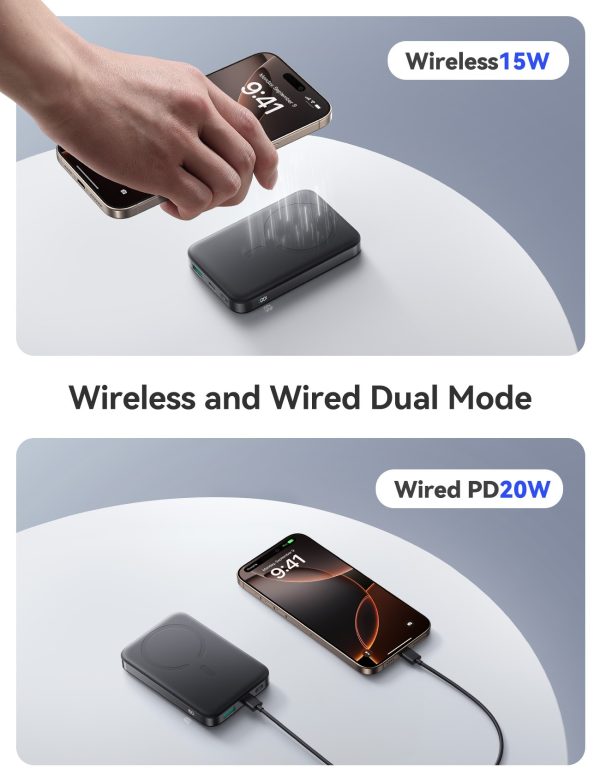 Внешний аккумулятор Power Bank Joyroom JR-PBM12 22.5W Magnetic Wireless 10000mAh черный — изображение 4