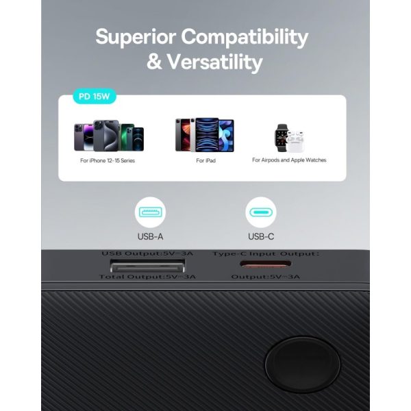Внешний аккумулятор Power Bank Power Bank Baseus Airpow Lite 15W 10000mAh черный P10067500123-00 — изображение 3