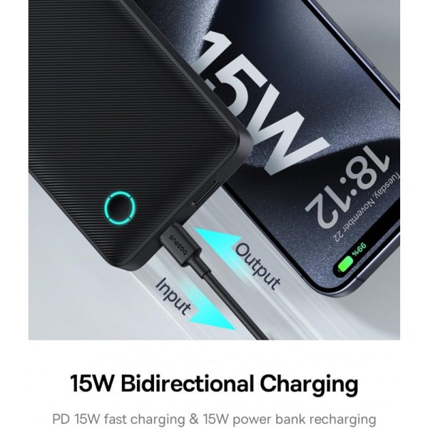 Внешний аккумулятор Power Bank Power Bank Baseus Airpow Lite 15W 10000mAh черный P10067500123-00 — изображение 4