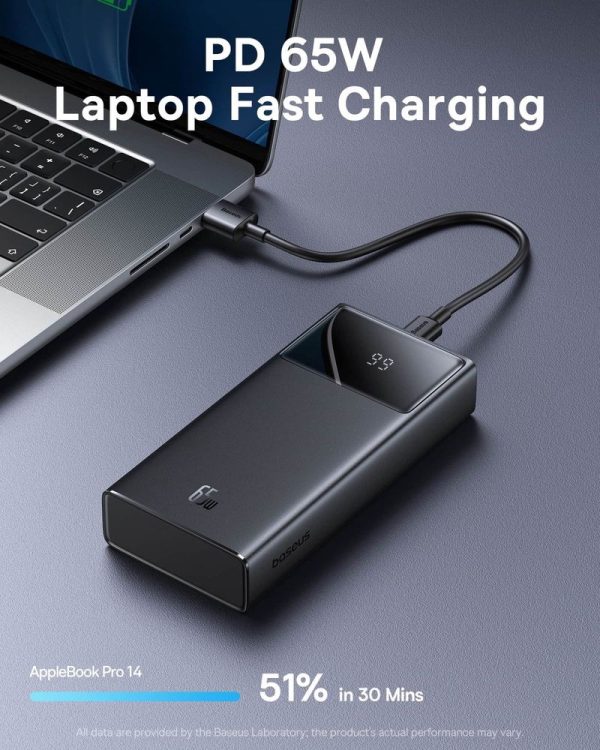 Внешний аккумулятор Power Bank Power Bank Baseus StarLord 65W 20000mAh черный P10022906113-00 — изображение 2