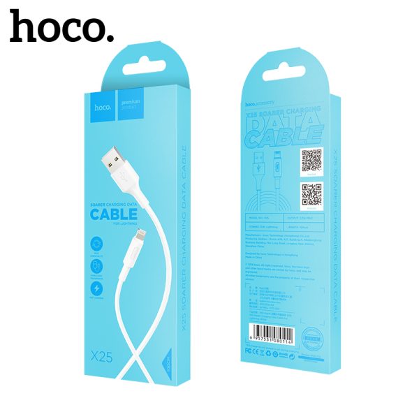 USB cable Hoco X25 Lightning 1.0m white