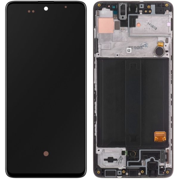 LCD screen Samsung A136 A13 5G with touch screen and frame Black original (used Grade C)