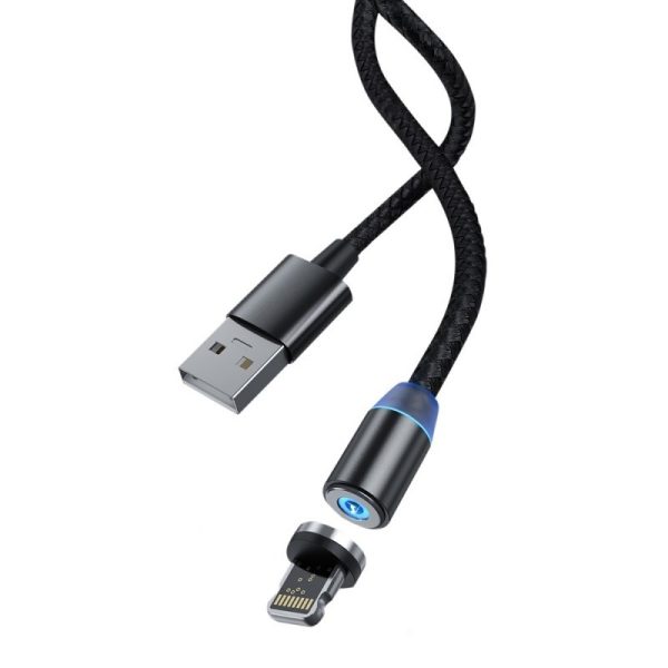 USB кабель Devia Gracious Magnetic Lightning 1.0м 5V 2.1A черный