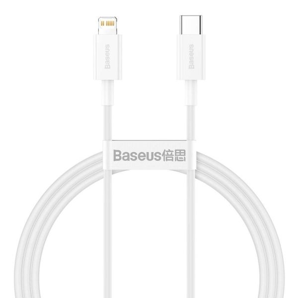 USB cable Baseus Superior from Type-C to Lightning PD 20W 1.0m white CATLYS-A02