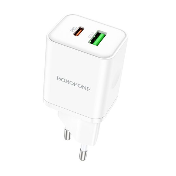Сетевая зарядка Borofone BN7 20W USB-C/USB-A белая