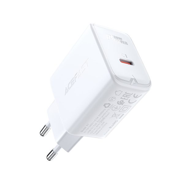 Сетевая зарядка Acefast A1 20W USB-C белая