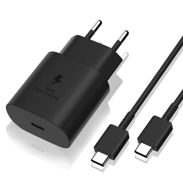 Зарядное устройство Samsung EP-TA800NB 25W + кабель Type-C 25W черное
