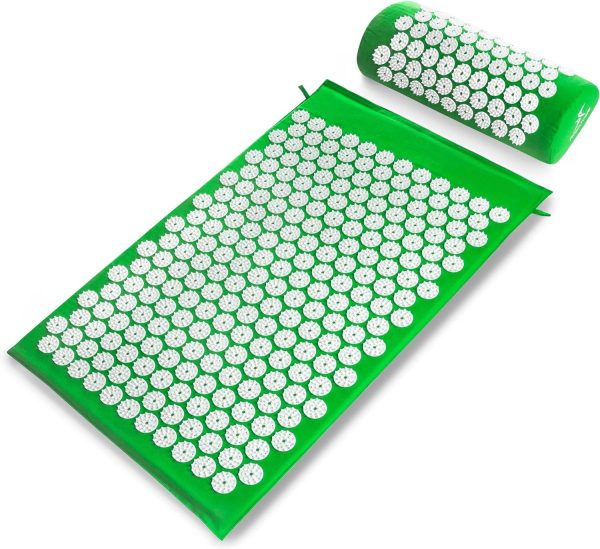 Acupressure massage mat with cushion MM-001 green