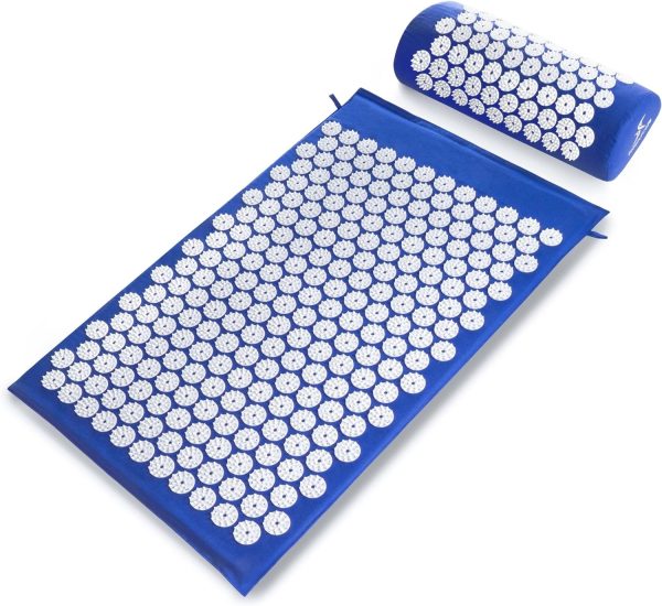 Acupressure massage mat with cushion MM-001 blue