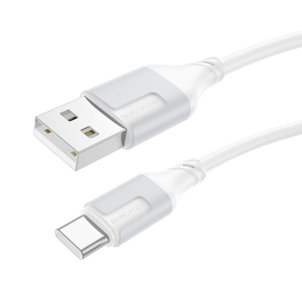 USB кабель Borofone BX101 USB-A to USB-C 1.0m белый