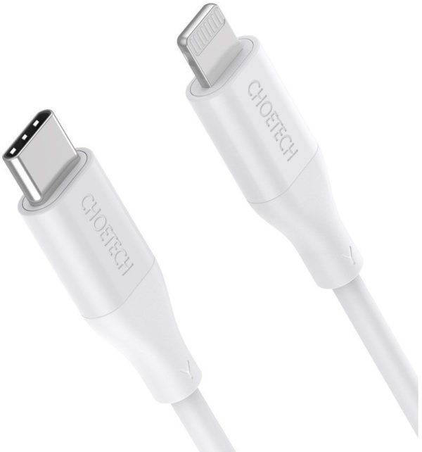 USB cable Choetech IP0040 MFi USB-C to Lightning PD30W 1.2m white