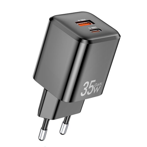 Charger Awei PD66-EU 35W GaN USB-A/USB-C black