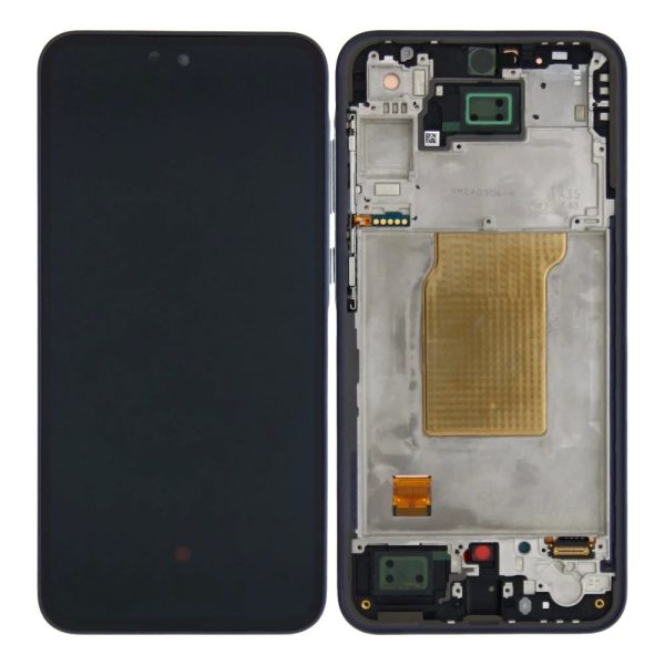LCD screen Samsung A356 A35 5G  with touch screen and frame original Black (service pack)
