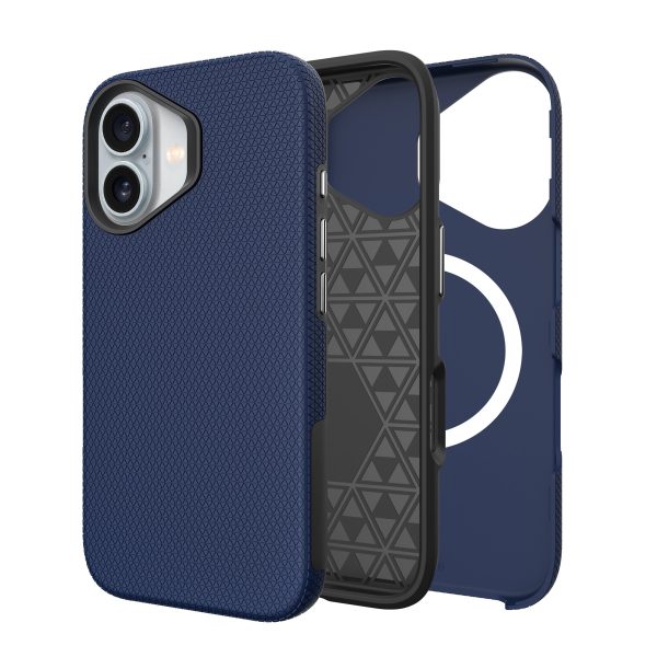 Perfectionists Triangle Mag Case iPhone 16 Plus navy blue