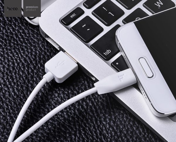 USB cable Hoco X1 Lightning 1.0m white - Image 2