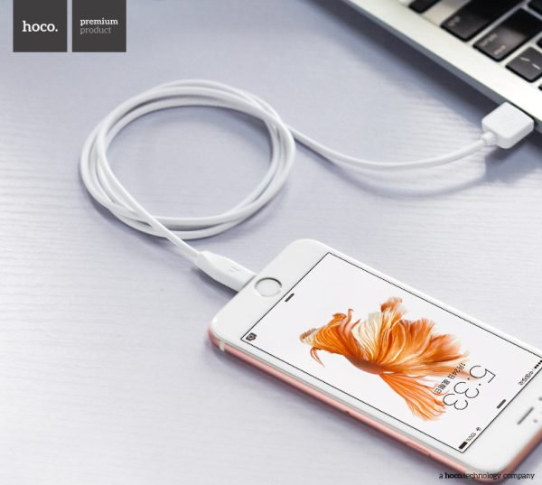 USB cable Hoco X1 microUSB 1.0m white - Image 3