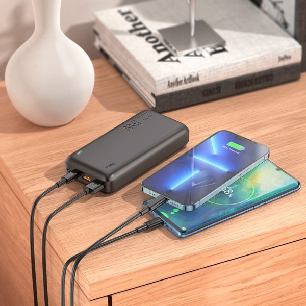 External battery Power Bank Hoco J101A PD 20W+Quick Charge 3.0 22.5W 20000mAh black - Image 3