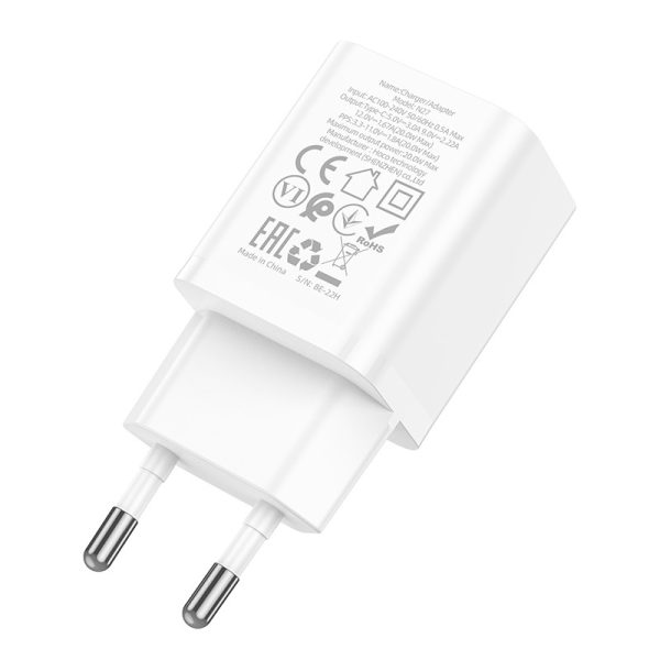 Charger Hoco N27 20W USB-C white - Image 2