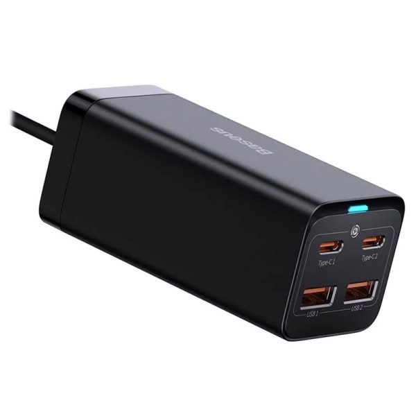 Сетевая зарядка Baseus GaN3 Pro 100W 2xUSC-C/2xUSB-A черный CCGP000101 — изображение 2