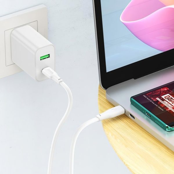 USB кабель Hoco X93 240W USB-C to USB-C 2.0m белый — изображение 3