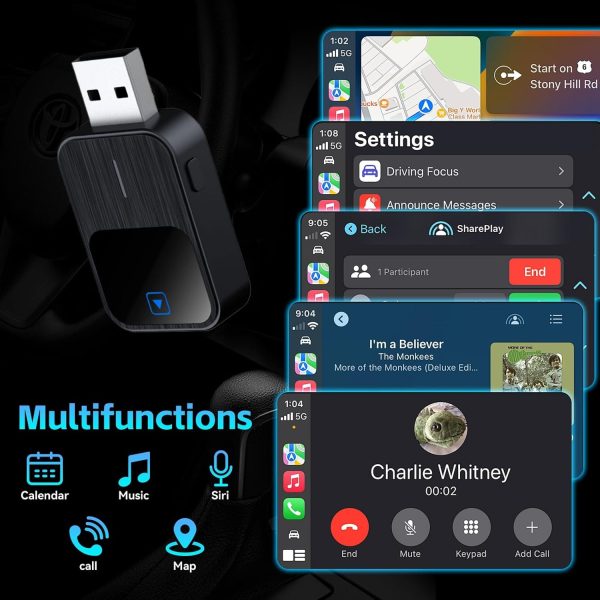 Wireless CarPlay/Android Auto adapter Reach K2 black - Image 4