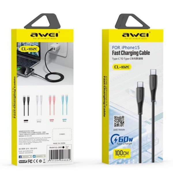 USB cable Awei CL-182i USB-C to Lightning 1.0m white