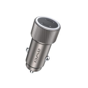 Автомобильная зарядка Awei C-858 33W 2xUSB-C черная